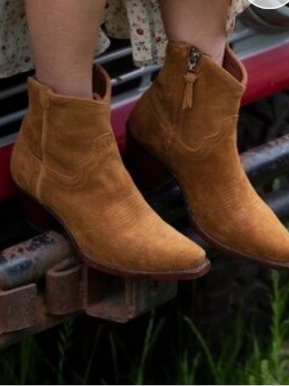 Tecovas The Daisy Bootie | sienna suede women’s sz 10